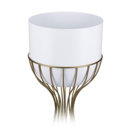 Floreira de metal LOFT 46x20 cm dourada/branco