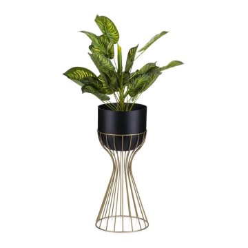 Floreira de metal LOFT 46x20 cm dourada/preto