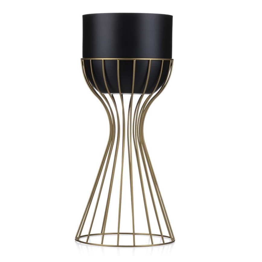 Floreira de metal LOFT 46x20 cm dourada/preto