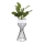 Floreira de metal LOFT 46x20 cm preto/branco