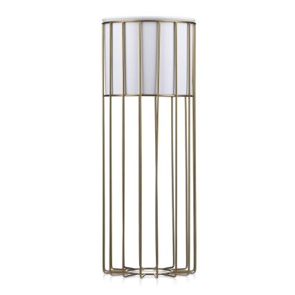 Floreira de metal LOFT 55x20 cm dourada/branco