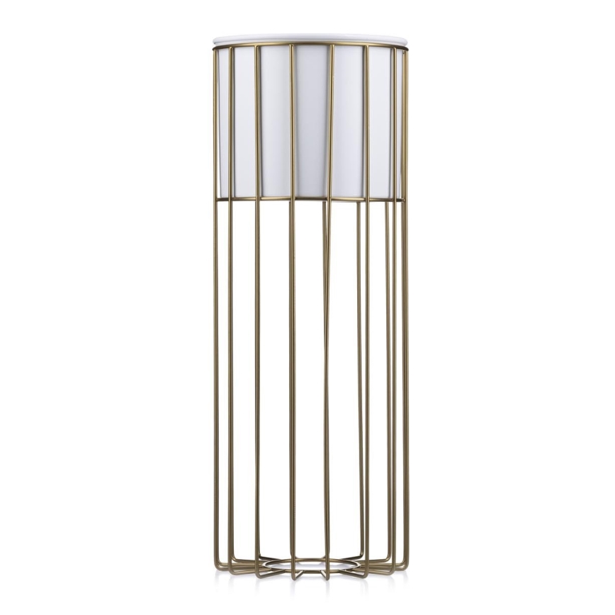 Floreira de metal LOFT 55x20 cm dourada/branco