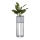 Floreira de metal LOFT 55x20 cm preto/branco