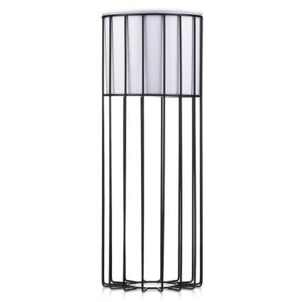 Floreira de metal LOFT 55x20 cm preto/branco