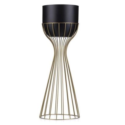 Floreira de metal LOFT 56x20 cm dourada/preto