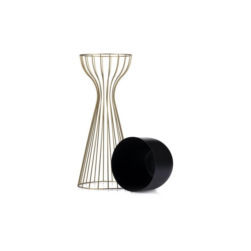 Floreira de metal LOFT 56x20 cm dourada/preto