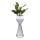 Floreira de metal LOFT 56x20 cm preto/branco