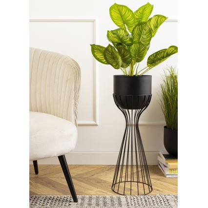Floreira de metal LOFT 56x20 cm preto