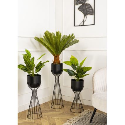 Floreira de metal LOFT 56x20 cm preto