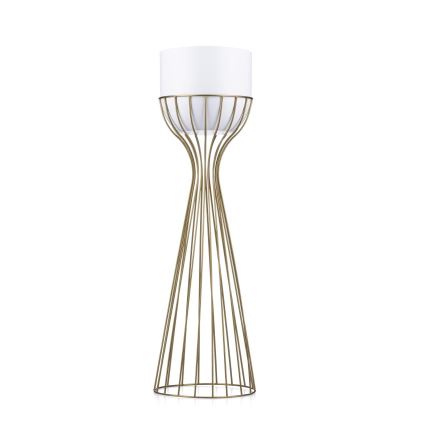 Floreira de metal LOFT 68x20 cm dourada/branco