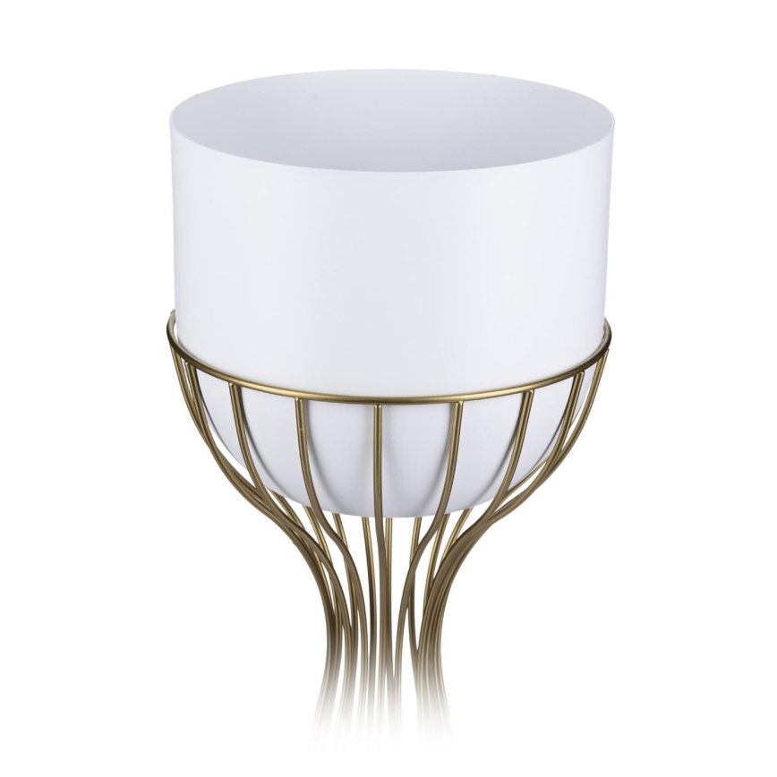 Floreira de metal LOFT 68x20 cm dourada/branco