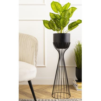 Floreira de metal LOFT 68x20 cm preto