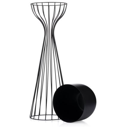 Floreira de metal LOFT 68x20 cm preto