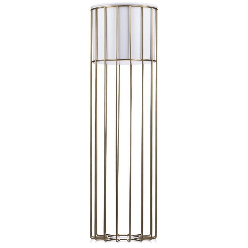 Floreira de metal LOFT 70x20 cm dourada/branco