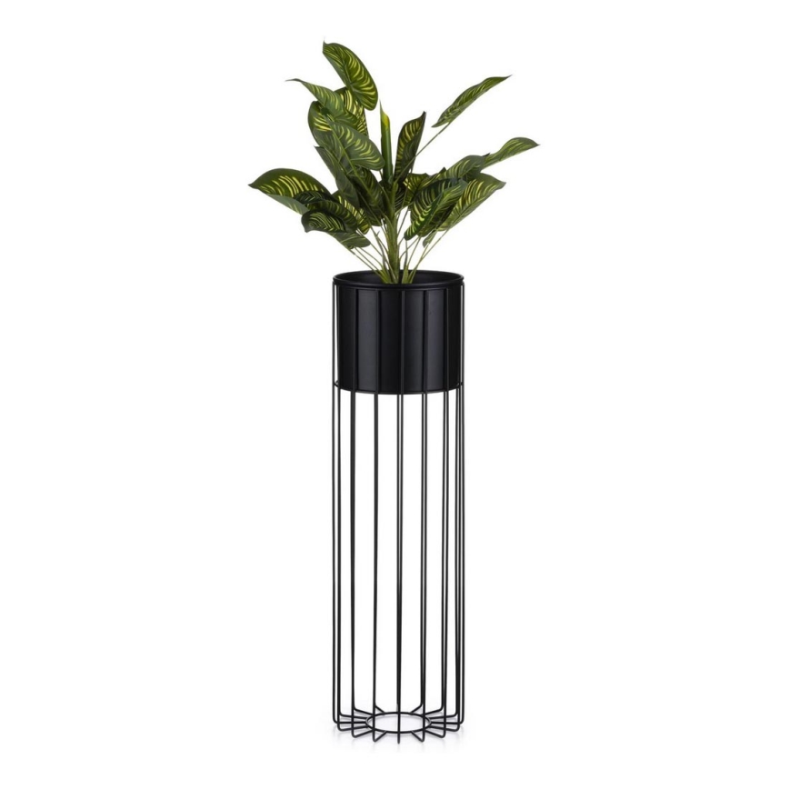Floreira de metal LOFT 70x20 cm preto