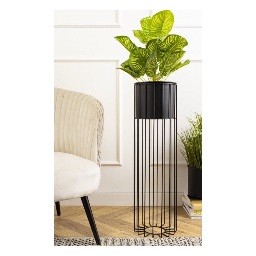 Floreira de metal LOFT 70x20 cm preto
