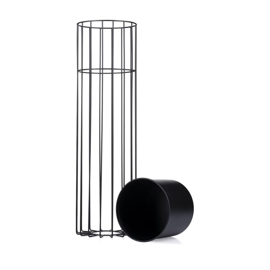 Floreira de metal LOFT 70x20 cm preto