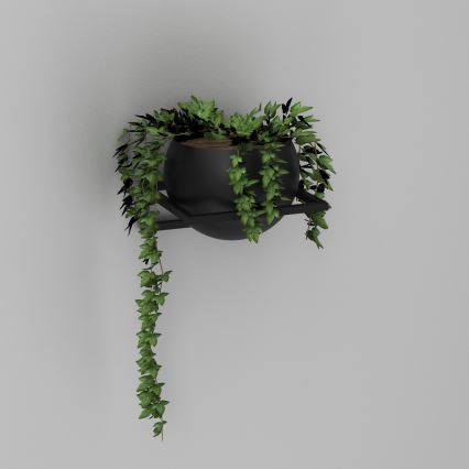 Floreira de parede 27x29 cm preto