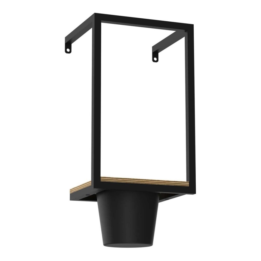 Floreira de parede 38x18 cm preto