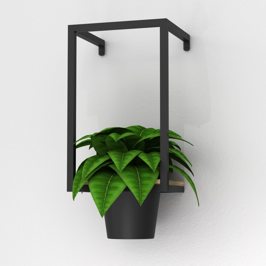 Floreira de parede 38x18 cm preto