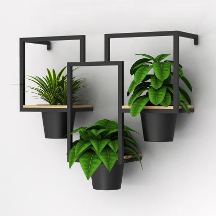 Floreira de parede 46x53 cm preto