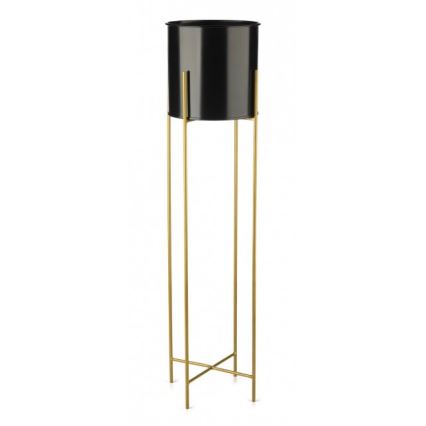 Floreira metálica OSLO 95x17 cm preto/dourado