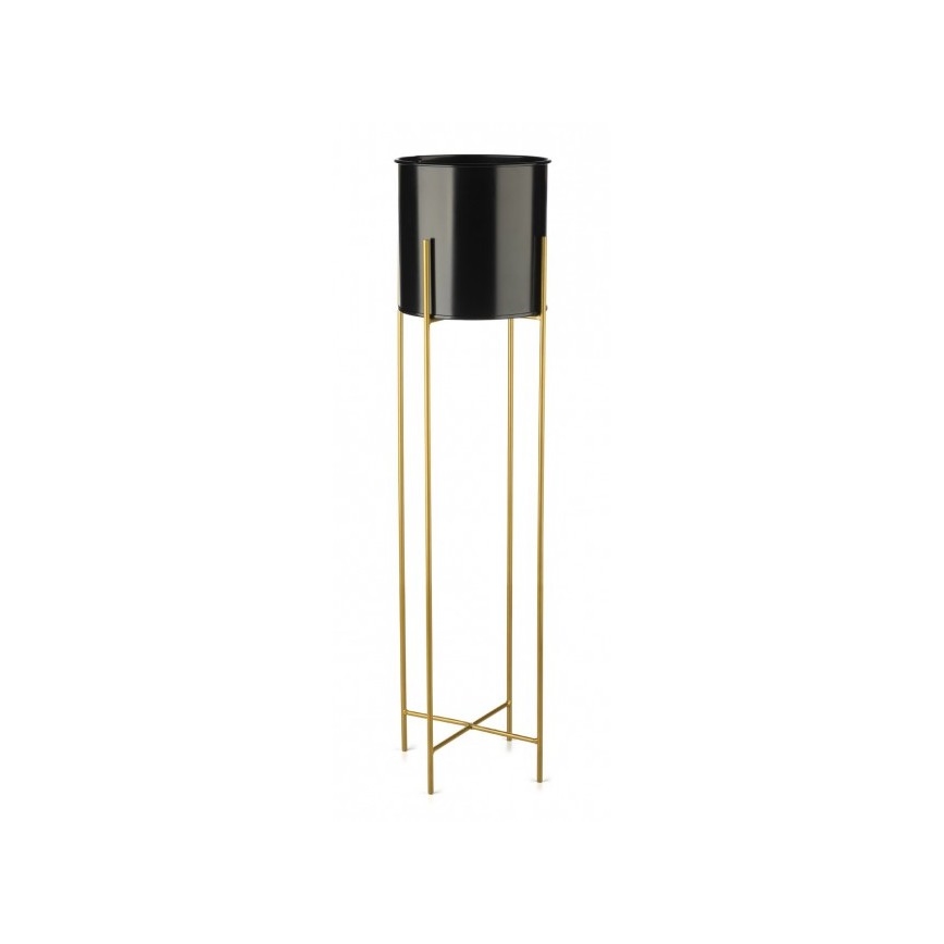 Floreira metálica OSLO 95x17 cm preto/dourado