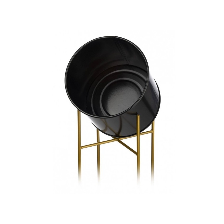 Floreira metálica OSLO 95x17 cm preto/dourado