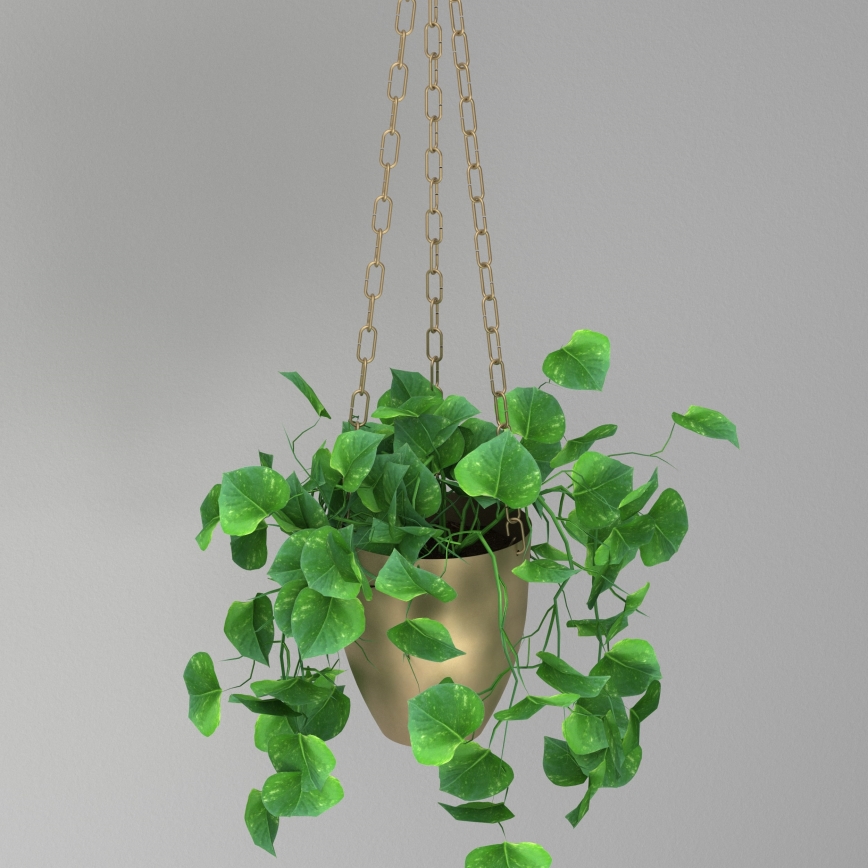 Floreira suspensa 155x17 cm dourado
