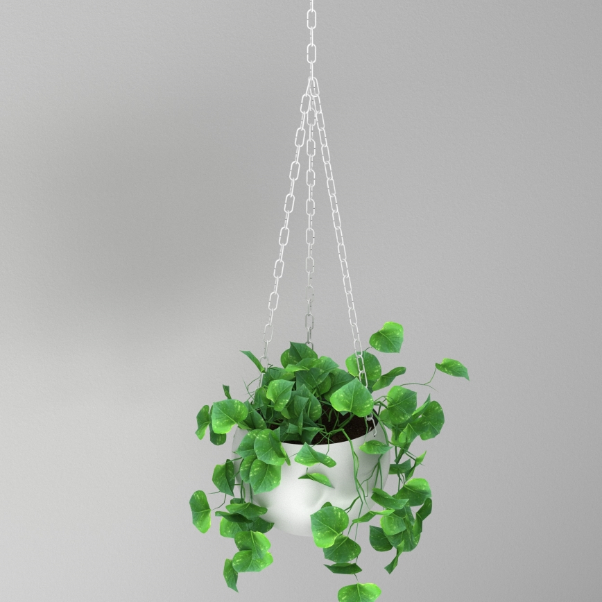 Floreira suspensa 155x27 cm branco