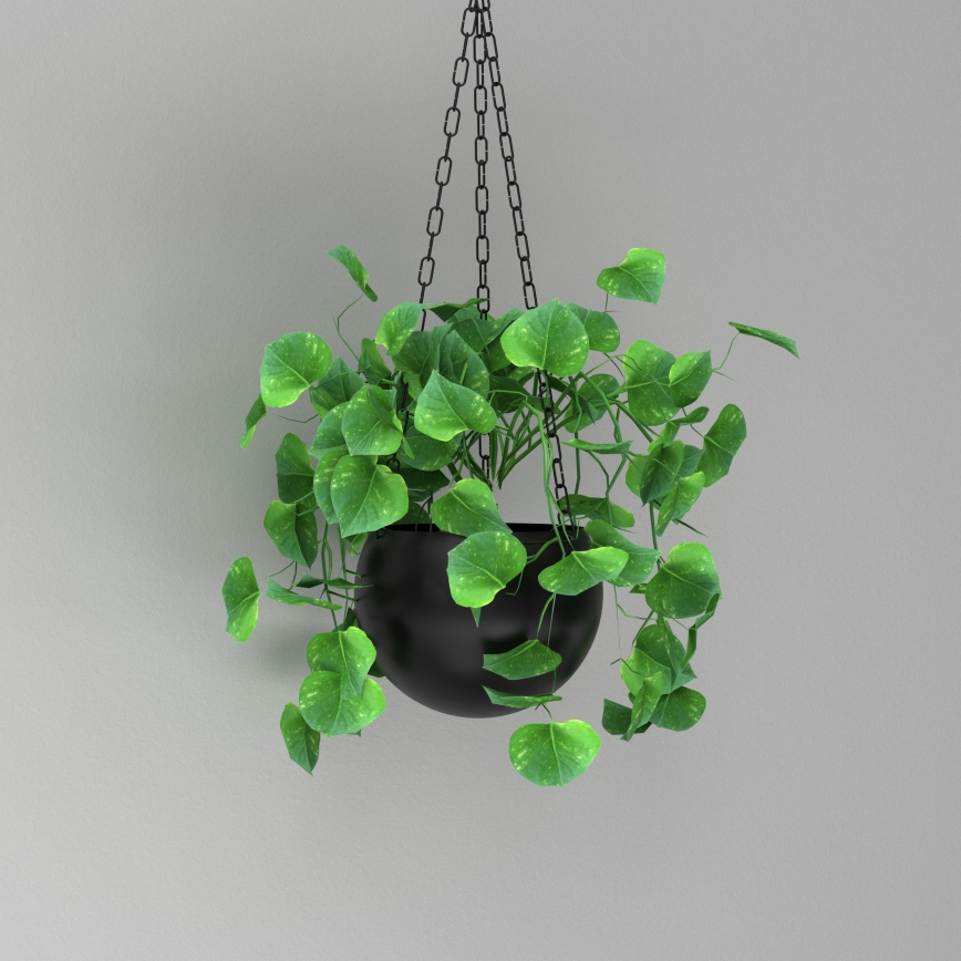Floreira suspensa 155x27 cm preto