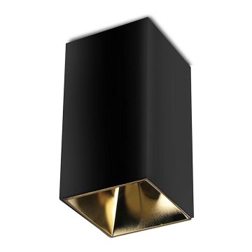 Foco 1xGU10/35W/230V preto/dourado