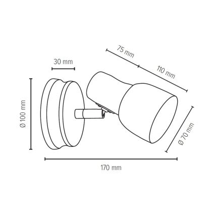 Foco de parede SVANTJE 1xE14/40W/230V bétula - certificado por FSC