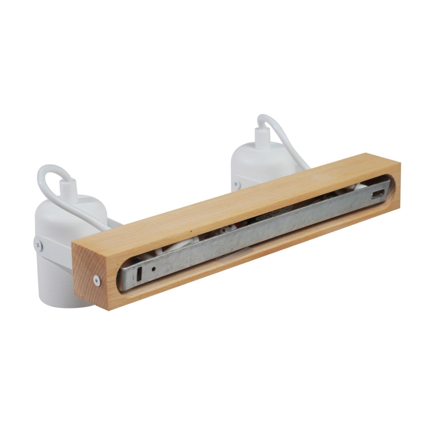 Foco 2xGU10/50W/230V faia/branco
