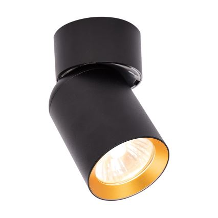 Foco ANDY 1xGU10/8W/230V preto/dourada