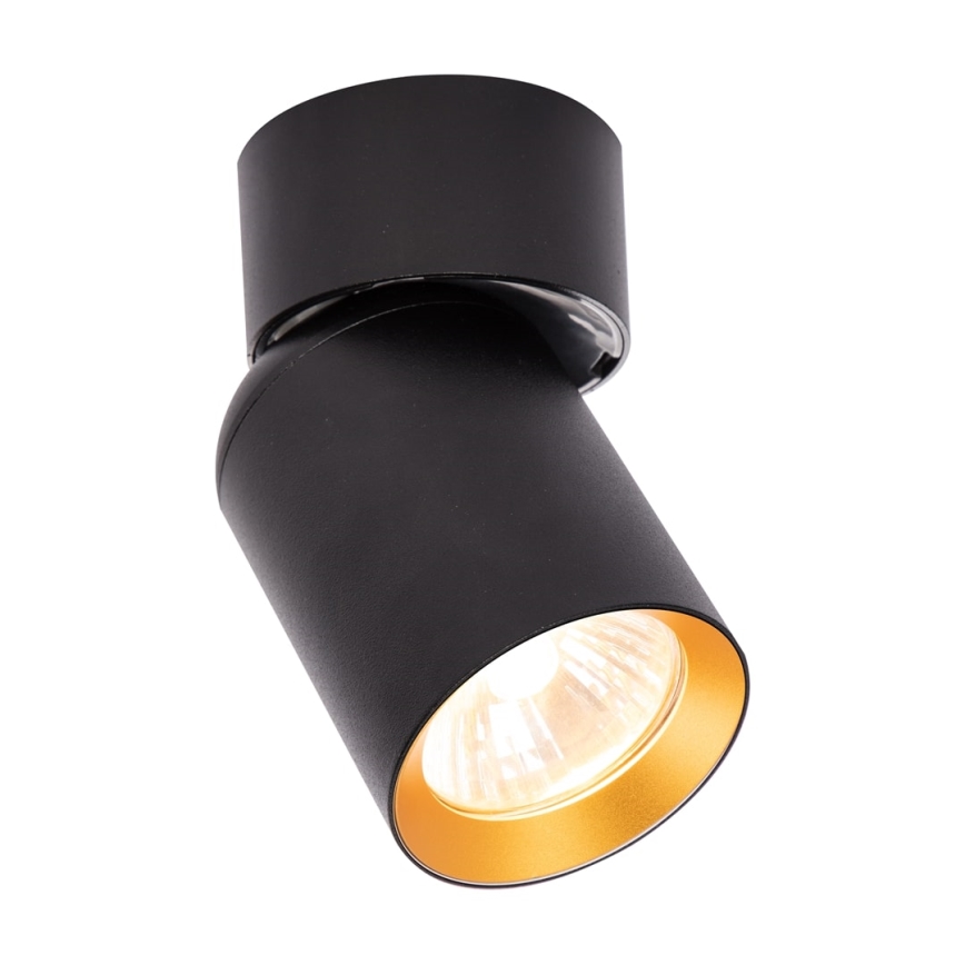 Foco ANDY 1xGU10/8W/230V preto/dourada