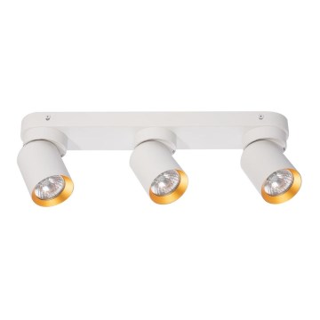 Foco ANDY 3xGU10/8W/230V branco/dourada