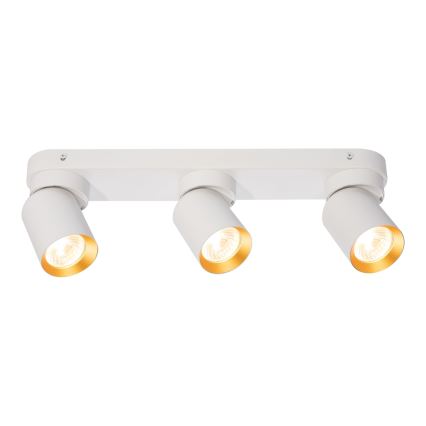 Foco ANDY 3xGU10/8W/230V branco/dourada