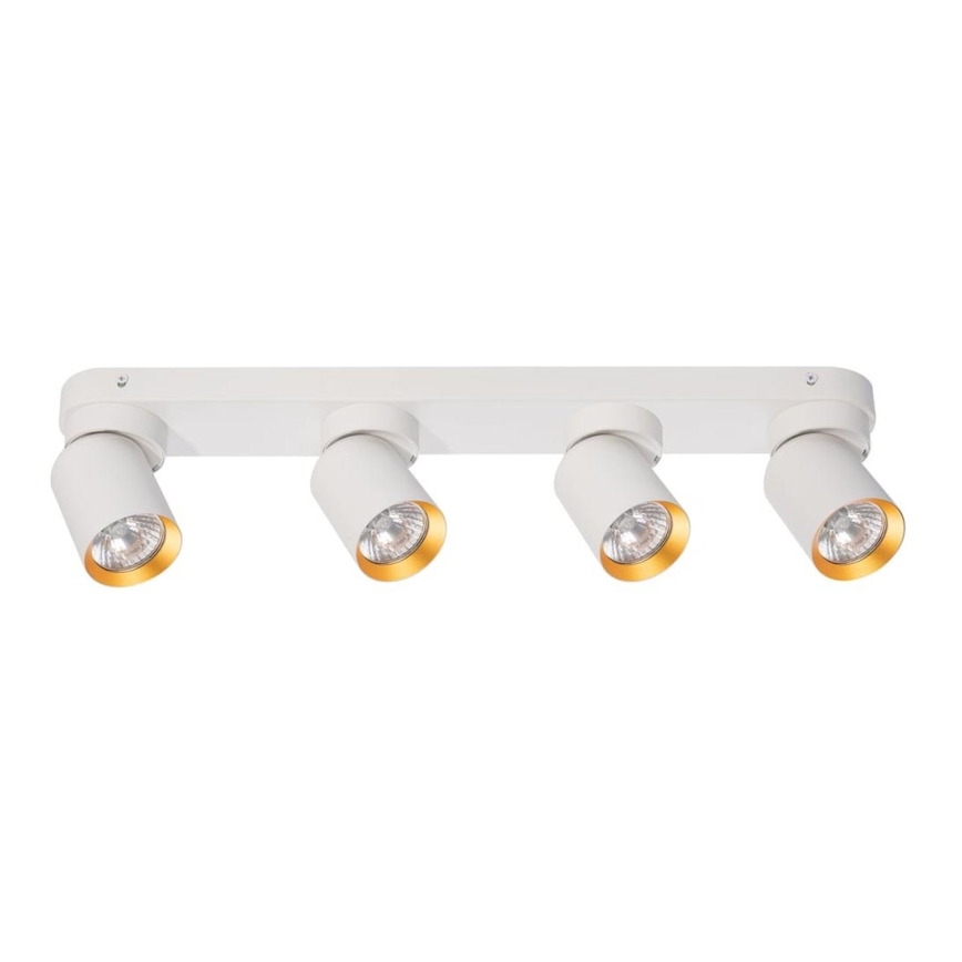 Foco ANDY 4xGU10/8W/230V branco/dourada