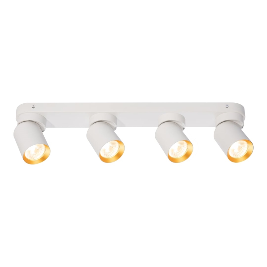 Foco ANDY 4xGU10/8W/230V branco/dourada