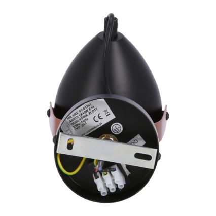 Foco ANICA 1xE14/40W/230V preto/cobre