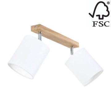 Foco APRILLIA 2xE27/25W/230V carvalho branco - certificado por FSC
