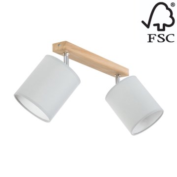 Foco APRILLIA 2xE27/25W/230V carvalho cinzento - certificado por FSC