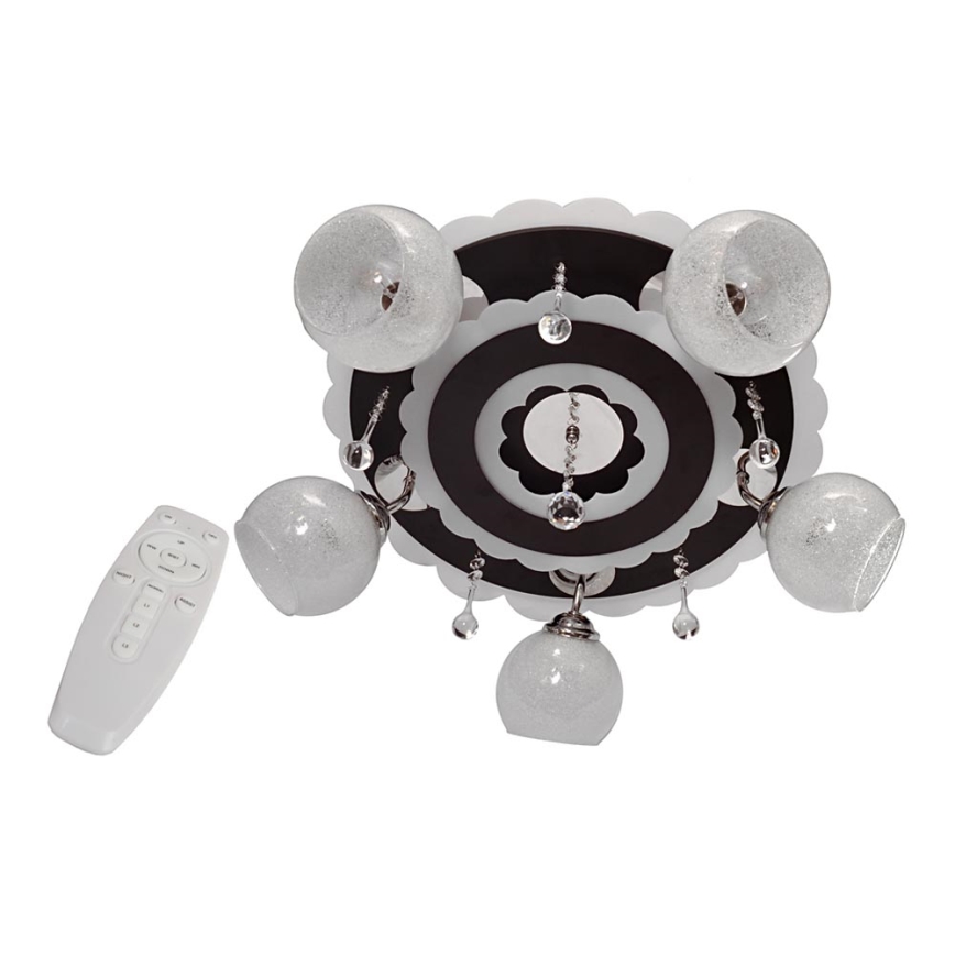 Foco ARONA 5xE27/15W/230V+LED preto antigo