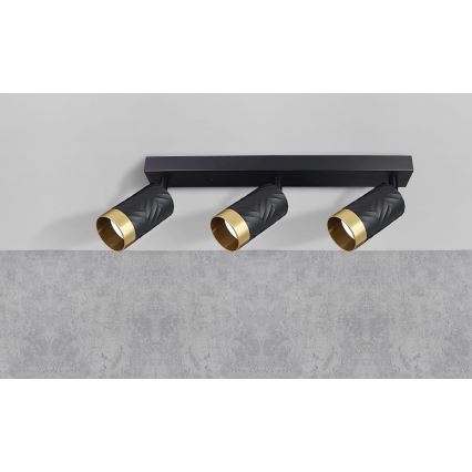 Foco ARRAS 3xGU10/10W/230V preto