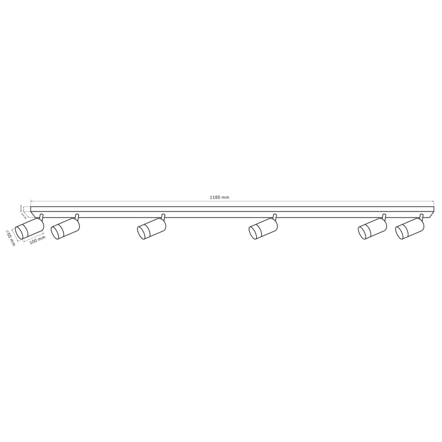 Foco ARRAS 6xGU10/10W/230V branco