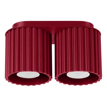 Foco AURA 2xGU10/10W/230V vermelho