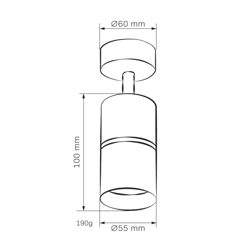 Foco BAMBOO 1xGU10/10W/230V branco