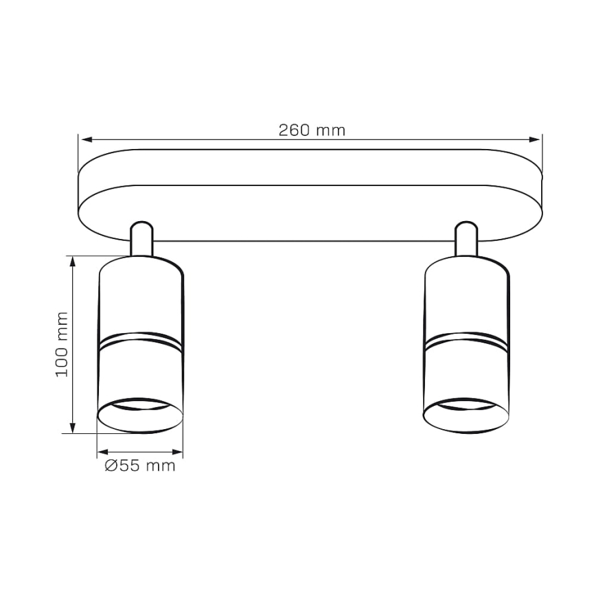 Foco BAMBOO 2xGU10/10W/230V branco