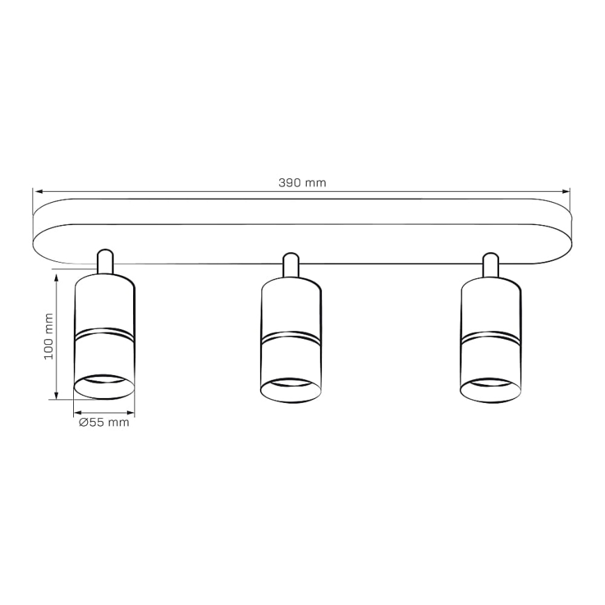 Foco BAMBOO 3xGU10/10W/230V branco